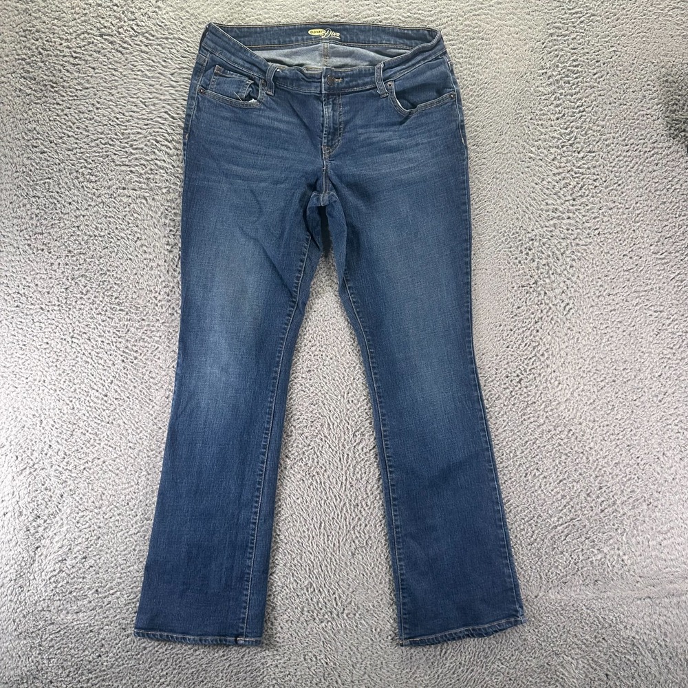 Old Navy Diva Jeans Womens 12 Blue Cotton Denim Bootcut Workwear Faded Stretch